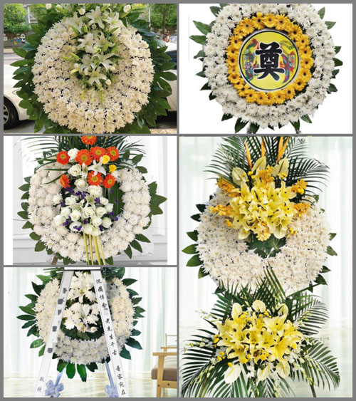 四川成都彭州市葛仙山镇熙玉村花圈速递