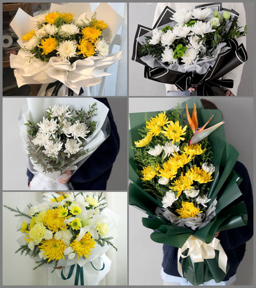 四川成都彭州市葛仙山镇熙玉村白事花束代送
